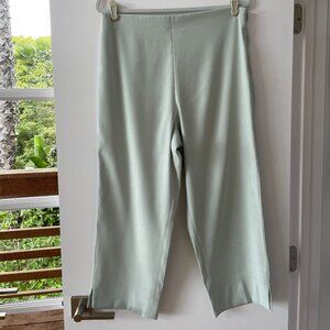 Bahama Bay Fine Resortwear Cropped Pants, Elastic Waist, Sea Foam Green,‎ 14